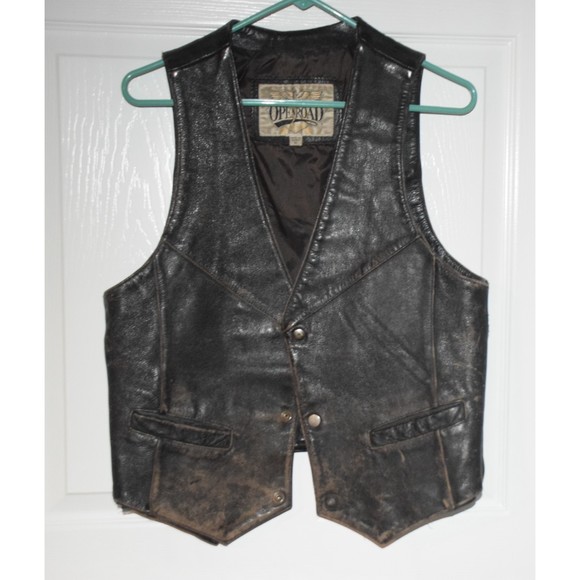 Open Road Brands Other - Open Road biker vest Harley Davidson patch on back oneofakind distressed vintage
